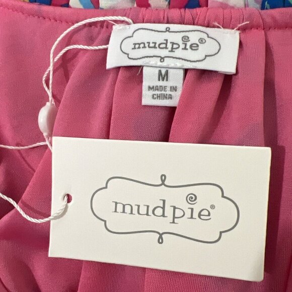 Mud Pie PINK Indy FLORAL MAXI DRESS Women’s Size Medium Spring Summer Dress - Picture 9 of 11